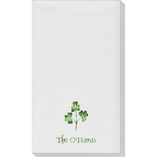 Three Clovers Linen Like Guest Towels